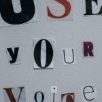 Campaign Management - Use Your Voice inscription on gray background