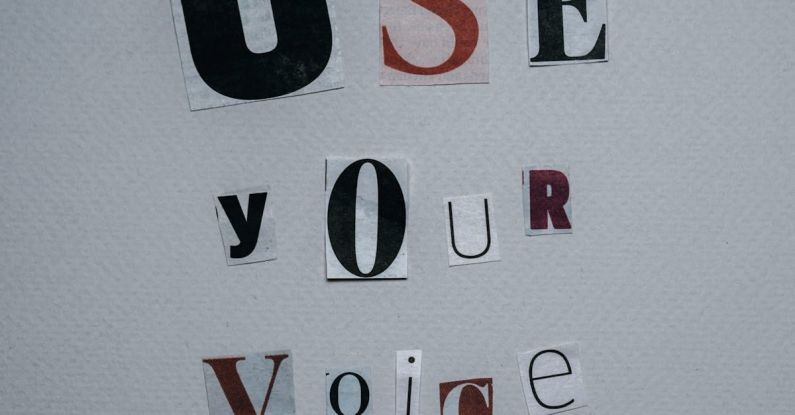 Campaign Management - Use Your Voice inscription on gray background